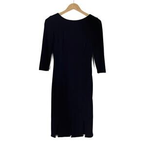 Kay Unger New York Women’s Size 2 Black XS Slit Hem Knee Length Vintage Dress